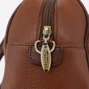 Burberrys Boston Bag Leather Brown Gold Auth ep16334-18