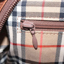 Burberrys Boston Bag Leather Brown Gold Auth ep16334-23