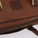 Burberrys Boston Bag Leather Brown Gold Auth ep16334-9