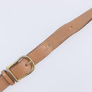 CELINE Macadam Canvas Shoulder Bag PVC Leather Brown Gold Auth ep16335-15