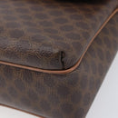 CELINE Macadam Canvas Shoulder Bag PVC Leather Brown Gold Auth ep16335-16