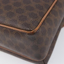 CELINE Macadam Canvas Shoulder Bag PVC Leather Brown Gold Auth ep16335-18