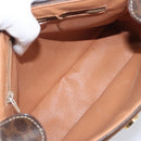 CELINE Macadam Canvas Shoulder Bag PVC Leather Brown Gold Auth ep16335-11
