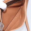 CELINE Macadam Canvas Shoulder Bag PVC Leather Brown Gold Auth ep16335-29