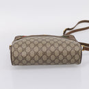 GUCCI GG Supreme Web Sherry Line Bag PVC Beige Gold 119 02 088 Auth ep16339-10