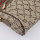 GUCCI GG Supreme Web Sherry Line Bag PVC Beige Gold 119 02 088 Auth ep16339-12