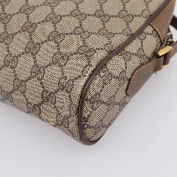 GUCCI GG Supreme Web Sherry Line Bag PVC Beige Gold 119 02 088 Auth ep16339