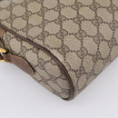 GUCCI GG Supreme Web Sherry Line Bag PVC Beige Gold 119 02 088 Auth ep16339-14