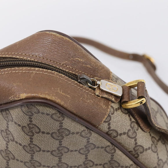GUCCI GG Supreme Web Sherry Line Bag PVC Beige Gold 119 02 088 Auth ep16339