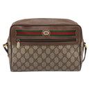 GUCCI GG Supreme Web Sherry Line Bag PVC Beige Gold 119 02 088 Auth ep16339-2