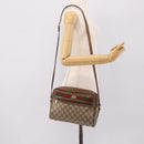 GUCCI GG Supreme Web Sherry Line Bag PVC Beige Gold 119 02 088 Auth ep16339-27