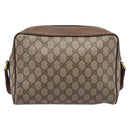 GUCCI GG Supreme Web Sherry Line Bag PVC Beige Gold 119 02 088 Auth ep16339-3