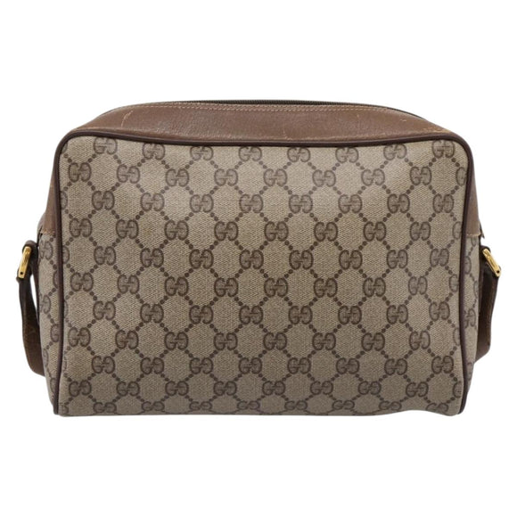 GUCCI GG Supreme Web Sherry Line Bag PVC Beige Gold 119 02 088 Auth ep16339