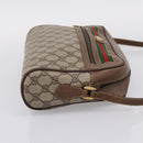 GUCCI GG Supreme Web Sherry Line Bag PVC Beige Gold 119 02 088 Auth ep16339-5