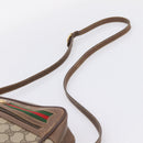 GUCCI GG Supreme Web Sherry Line Bag PVC Beige Gold 119 02 088 Auth ep16339-8