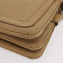 GUCCI Web Sherry Line Shoulder Bag Canvas Beige Gold Auth ep16340-16