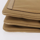 GUCCI Web Sherry Line Shoulder Bag Canvas Beige Gold Auth ep16340-6
