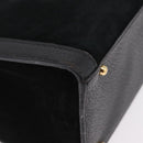 GUCCI Bamboo Hand Bag Suede Black Gold 002 123 0260 Auth ep16341-12