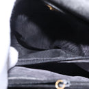 GUCCI Bamboo Hand Bag Suede Black Gold 002 123 0260 Auth ep16341-26