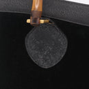 GUCCI Bamboo Hand Bag Suede Black Gold 002 123 0260 Auth ep16341-4