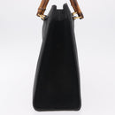 GUCCI Bamboo Hand Bag Suede Black Gold 002 123 0260 Auth ep16341-5