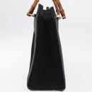 GUCCI Bamboo Hand Bag Suede Black Gold 002 123 0260 Auth ep16341-6
