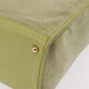 GUCCI Bamboo Hand Bag Suede 2way Green Gold 000 122 0316 Auth ep16342-17