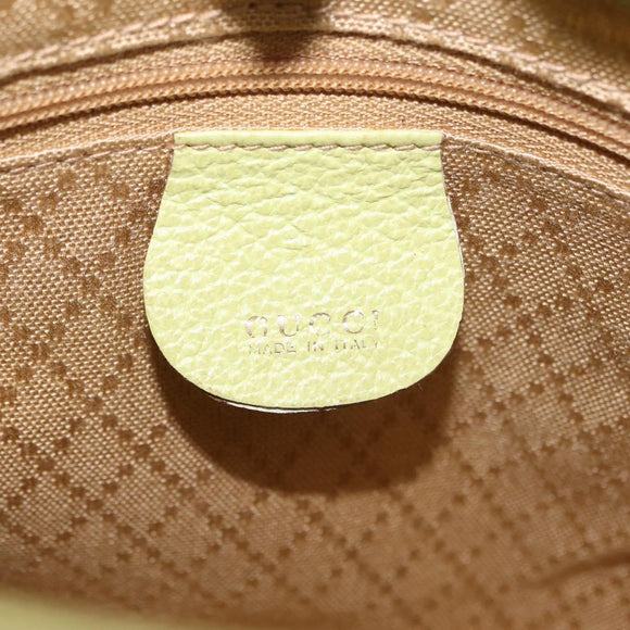 GUCCI Bamboo Hand Bag Suede 2way Green Gold 000 122 0316 Auth ep16342