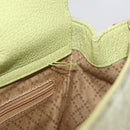 GUCCI Bamboo Hand Bag Suede 2way Green Gold 000 122 0316 Auth ep16342-21