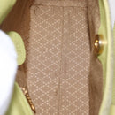 GUCCI Bamboo Hand Bag Suede 2way Green Gold 000 122 0316 Auth ep16342-11