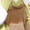 GUCCI Bamboo Hand Bag Suede 2way Green Gold 000 122 0316 Auth ep16342-22
