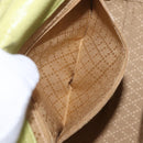 GUCCI Bamboo Hand Bag Suede 2way Green Gold 000 122 0316 Auth ep16342-25