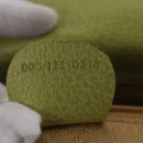 GUCCI Bamboo Hand Bag Suede 2way Green Gold 000 122 0316 Auth ep16342-12