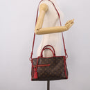 LOUIS VUITTON Monogram PopincourtPM Hand Bag 2way Red M43433 LV Auth ep16343A-33