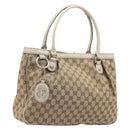 GUCCI GG Canvas Tote Bag Beige Gold 296835 Auth ep16344V-1