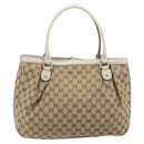 GUCCI GG Canvas Tote Bag Beige Gold 296835 Auth ep16344V-3