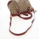 GUCCI GG Canvas Hand Bag 2way Beige Gold 247902 Auth ep16348V-10