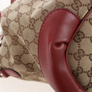 GUCCI GG Canvas Hand Bag 2way Beige Gold 247902 Auth ep16348V-14