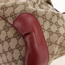 GUCCI GG Canvas Hand Bag 2way Beige Gold 247902 Auth ep16348V-15
