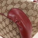 GUCCI GG Canvas Hand Bag 2way Beige Gold 247902 Auth ep16348V-17