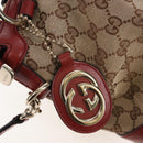 GUCCI GG Canvas Hand Bag 2way Beige Gold 247902 Auth ep16348V-18