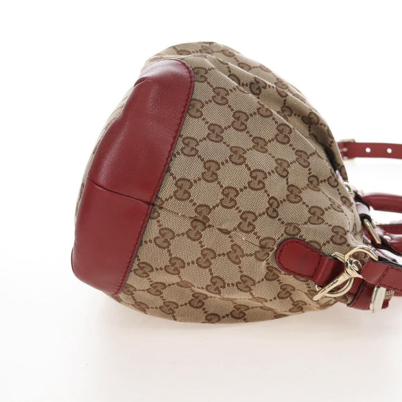 GUCCI GG Canvas Hand Bag 2way Beige Gold 247902 Auth ep16348V