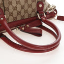 GUCCI GG Canvas Hand Bag 2way Beige Gold 247902 Auth ep16348V-8