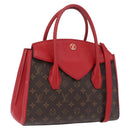 LOUIS VUITTON Monogram Florine Hand Bag 2way Red M42270 LV Auth ep16349V-1