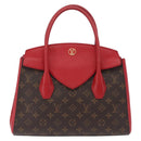 LOUIS VUITTON Monogram Florine Hand Bag 2way Red M42270 LV Auth ep16349V-2