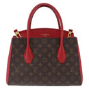 LOUIS VUITTON Monogram Florine Hand Bag 2way Red M42270 LV Auth ep16349V-3