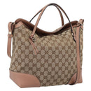 GUCCI GG Canvas Hand Bag 2way Beige Gold 353120 Auth ep16353-1