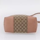 GUCCI GG Canvas Hand Bag 2way Beige Gold 353120 Auth ep16353-11