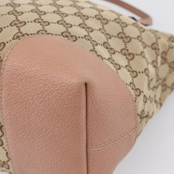GUCCI GG Canvas Hand Bag 2way Beige Gold 353120 Auth ep16353