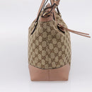 GUCCI GG Canvas Hand Bag 2way Beige Gold 353120 Auth ep16353-4